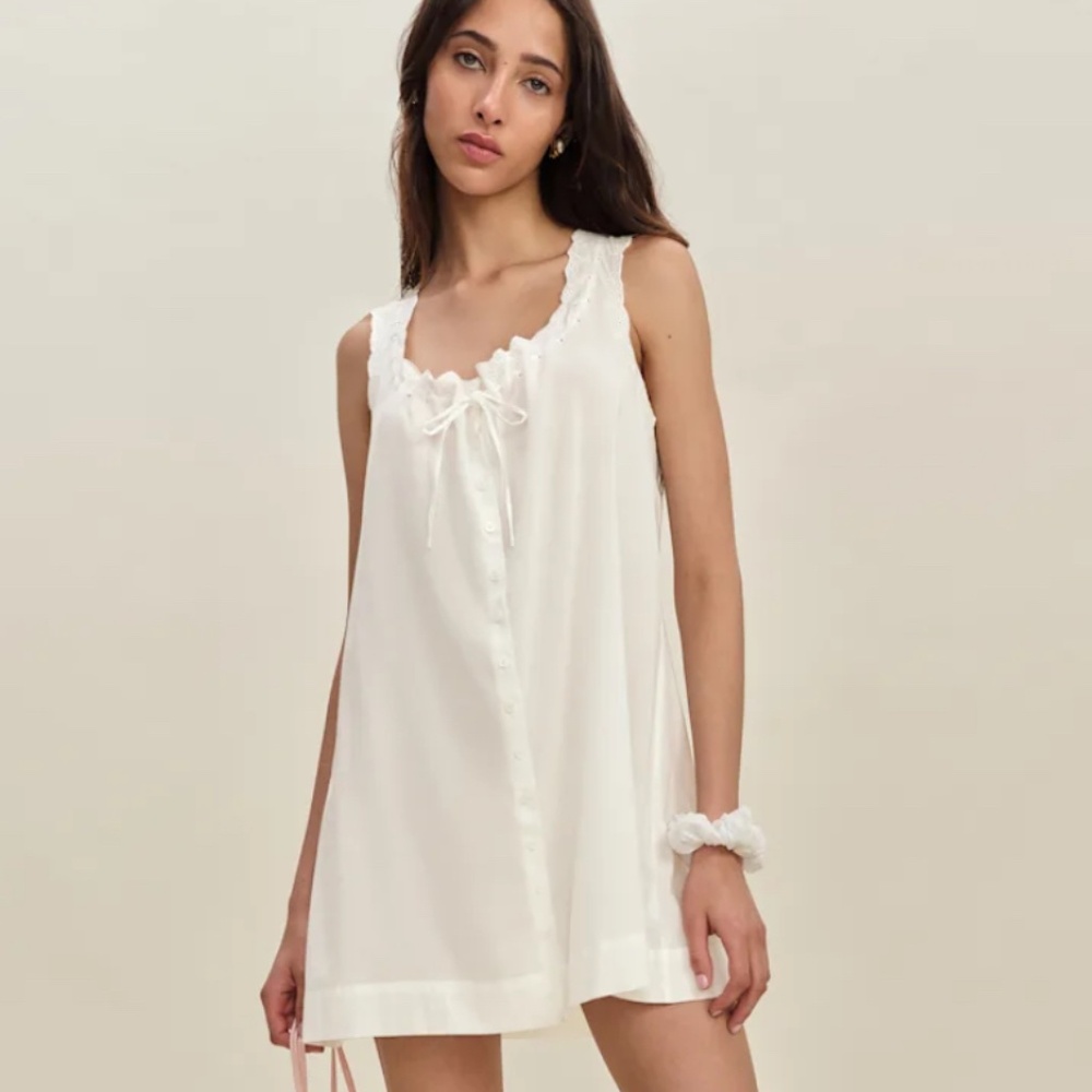 Reformation Holly Sleep Dress Ivory - Size S